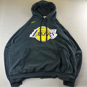 Black Los Angeles Lakers Pullover Hoodie with Yellow & Purple Logo